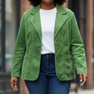 ASHELY BY 26 INTERNATIONAL | Corduroy Front Buttons and Pockets Casual Blazer